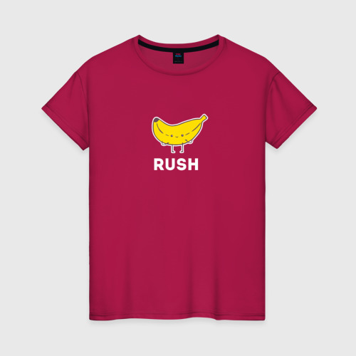 Женская футболка хлопок Rush banana, цвет маджента