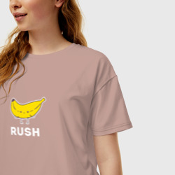 Женская футболка хлопок Oversize Rush banana - фото 2