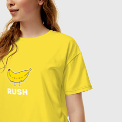 Женская футболка хлопок Oversize Rush banana - фото 2