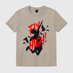 Мужская футболка хлопок Fly high! волейбол