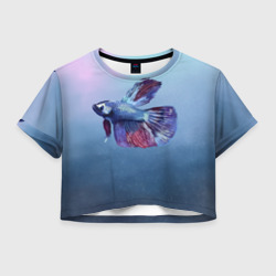 Женская футболка Crop-top 3D Рыбка