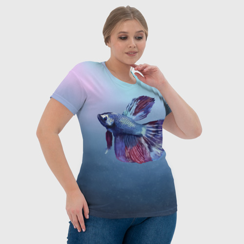 Женская футболка 3D Рыбка, цвет 3D печать - фото 6