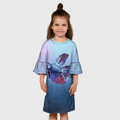 Детское платье 3D Рыбка, цвет 3D печать - фото 4