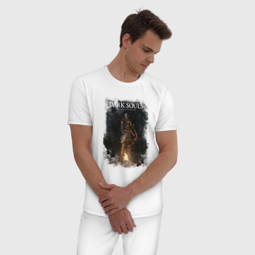 Мужская пижама хлопок с принтом Dark Souls Remastered, фото на моделе #1