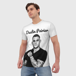 Мужская футболка 3D Dustin Poirier - фото 2