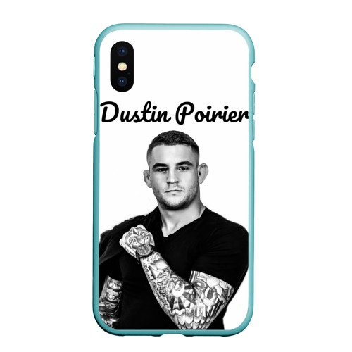 Чехол для iPhone XS Max матовый Dustin Poirier, цвет мятный