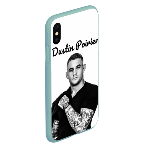 Чехол для iPhone XS Max матовый Dustin Poirier, цвет мятный - фото 3