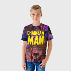 Детская футболка 3D Человек-Бензопила персонажи - фото 2