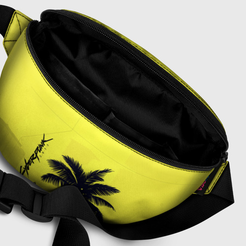 Поясная сумка 3D с принтом Cyberpunk 2077 - Пальмы, фото #6