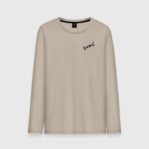 Мужской лонгслив хлопок с принтом Dr Stone E=mc2, вид спереди #2