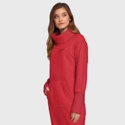 Платье с принтом Dr. Stone E=mc2 для женщины, вид на модели спереди №2. Цвет основы: красный