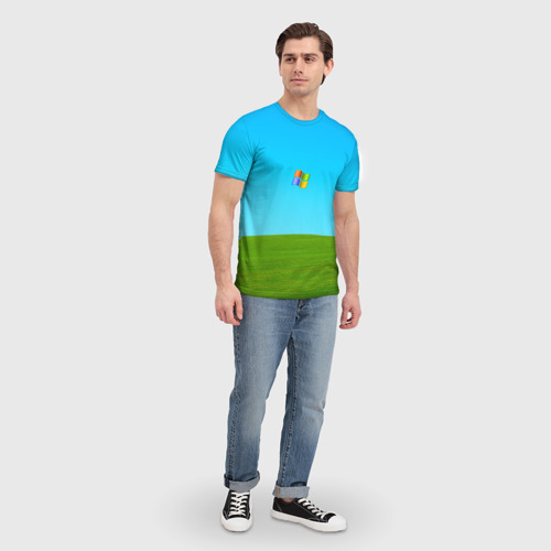 Мужская футболка 3D Windows XP, цвет 3D печать - фото 5