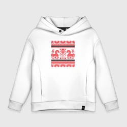 Детское худи Oversize хлопок Славянский оберег Кони