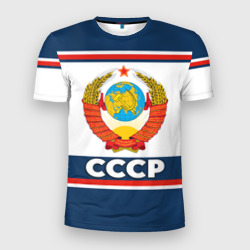 Мужская футболка 3D Slim СССР и герб