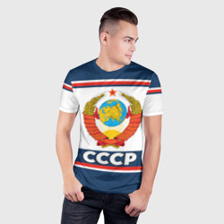 Мужская футболка 3D Slim СССР и герб - фото 2