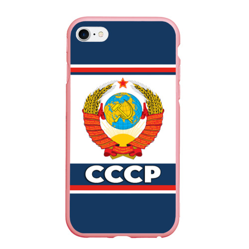 Чехол для iPhone 6/6S матовый с принтом СССР, вид спереди #2