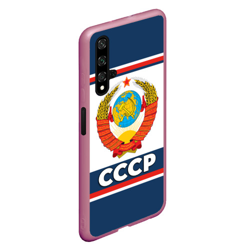 Чехол для Honor 20 СССР и герб, цвет малиновый - фото 3