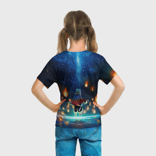 Детская футболка 3D Ренгоку Кёджуро Клинок демонов, цвет 3D печать - фото 6