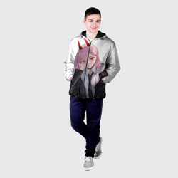Мужская куртка 3D Пауэр скучает на белом фоне - фото 2
