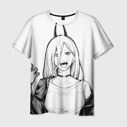 Мужская футболка 3D Black and White Anime