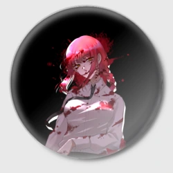 Значок Makima Chainsaw Man - anime girl