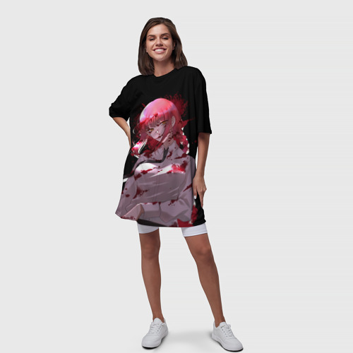 Платье-футболка 3D Makima Chainsaw Man, цвет 3D печать - фото 5