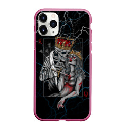 Чехол для iPhone 11 Pro Max матовый The Skull King and Queen