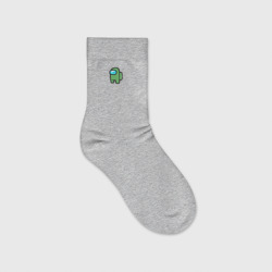 Детские носки с вышивкой Micro AMONG US Green