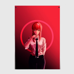 Постер Макима на красном фоне