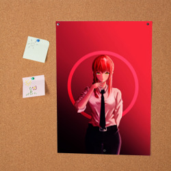 Постер Макима на красном фоне - фото 2