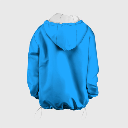 Детская куртка 3D Человек-Бензопила на голубом фоне, цвет белый - фото 2