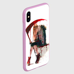 Чехол для iPhone XS Max матовый Человек Бензопила Аниме - фото 2