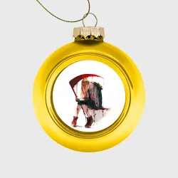 Ёлочный шар стеклянный/пластиковый Человек Бензопила Аниме - Пауэр