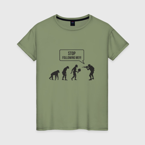 Женская футболка хлопок CS GO +спина, цвет авокадо