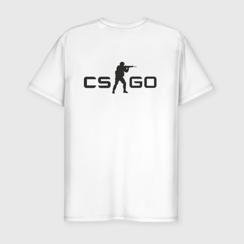 Мужская футболка хлопок Slim CS GO +спина, цвет белый - фото 2