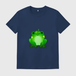 Мужская футболка хлопок Жаба с листиком