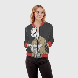 Женский бомбер 3D Годжо Магическая Битва - фото 2