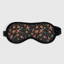 Маска для сна 3D Лесной принт с мухоморами