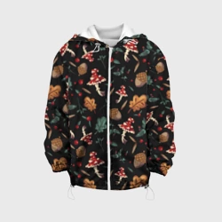 Детская куртка 3D Лесной принт с мухоморами