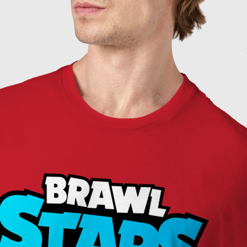 Мужская футболка хлопок Генерал Гавс Brawl Stars, цвет красный - фото 6