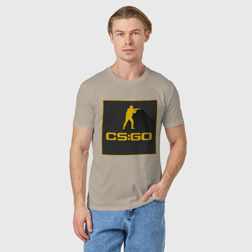 Мужская футболка хлопок с принтом CS GO (Z), фото на моделе #1