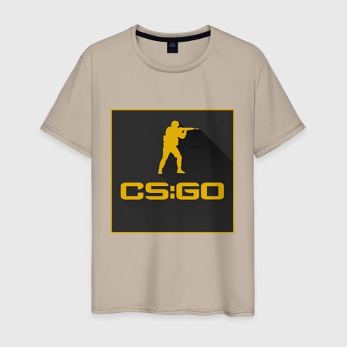 Мужская футболка хлопок с принтом CS GO (Z), вид спереди #2