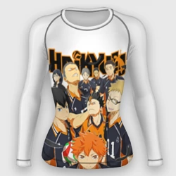 Женский рашгард 3D Крутой волебольная команда из аниме Haikyuu!!