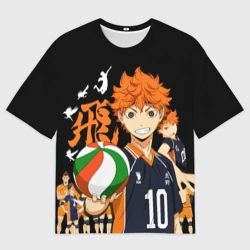 Женская футболка oversize 3D Команда Сёё Хинаты и он сам