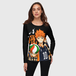 Женский лонгслив 3D Команда Сёё Хинаты и он сам - фото 2