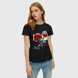 Женская футболка хлопок Обещанный Неверленд Цветы Вида - фото 2