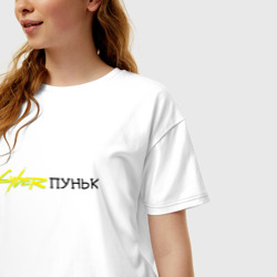 Женская футболка хлопок Oversize КиберПуньк - фото 2