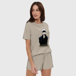 Женская пижама с шортиками хлопок Jujutsu Kaisen - Satoru Gojou стоит - фото 2