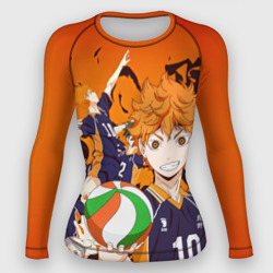 Женский рашгард 3D Волебольная команда из аниме Haikyuu!!