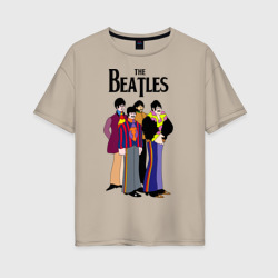 Женская футболка хлопок Oversize The Beatles